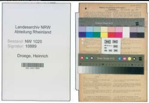 Entnazifizierung Heinrich Droege , geb. 10.07.1890 (Lehrer)