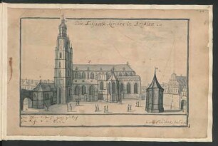 Zeichnung: Breslau, Elisabeth-Kirche