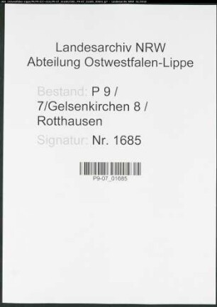 Sterberegister Standesamt Gelsenkirchen 8 Rotthausen
