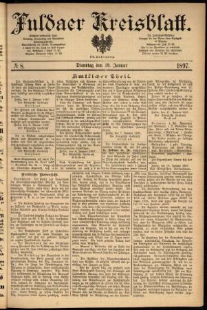Ausgabe vom Dienstag, den 19. Januar 1897.