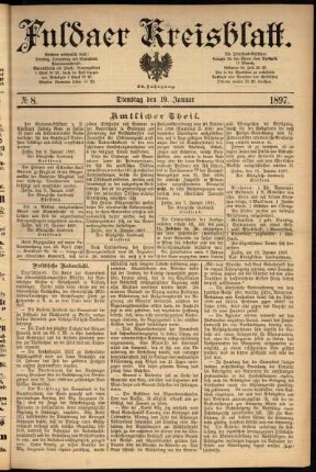 Ausgabe vom Dienstag, den 19. Januar 1897.