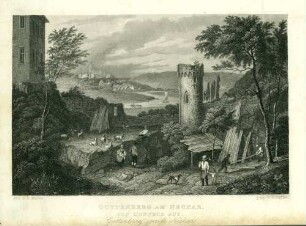 Guttenberg am Neckar von Horneck aus - Guttenberg sur le Neckar