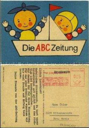 Postkarte der ABC-Zeitung