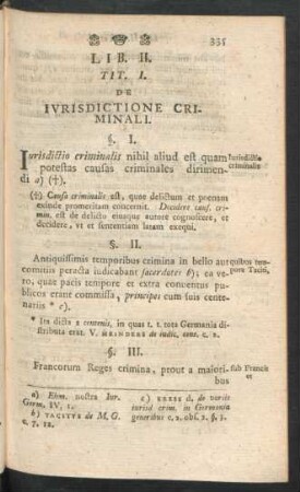 Tit. I. De Iurisdictione Criminali