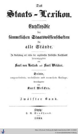 Preußen - Rußland: Das Staats-Lexikon: Encyklopädie der sämmtlichen Staatswissenschaften für alle Stände
