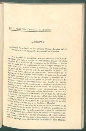 Lecturas