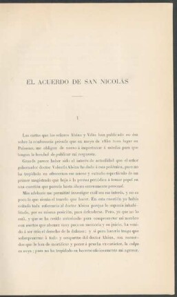 El acuerdo de San Nicolás