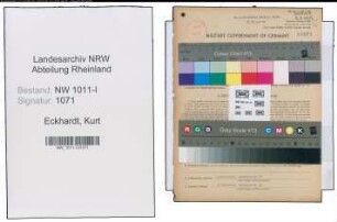 Entnazifizierung Kurt Eckhardt , geb. 20.08.1894 (Komplementaer)