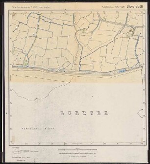 Planung für Westerhever: Planungsunterlage: Katasterplan Sieversbüll 1:5000