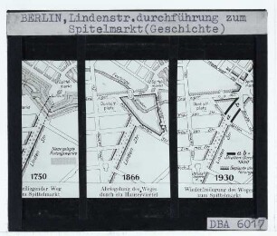 Berlin, Spittelmarkt,Berlin, Lindenstraße,Berlin, Axel-Springer-Straße : Detail: Axel-Springer-Straße (Lindenstraße), Geschichte der Durchführung