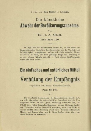 Verlagswerbung
