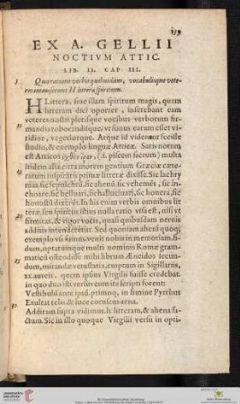 Ex A. Gellii Noctivm Attic Lib. II Cap. III