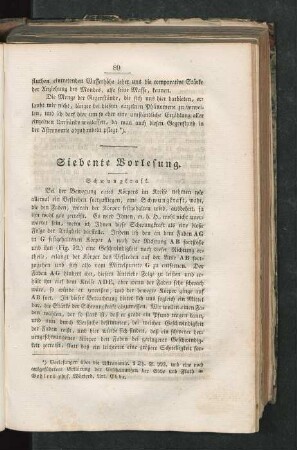 Siebente Vorlesung