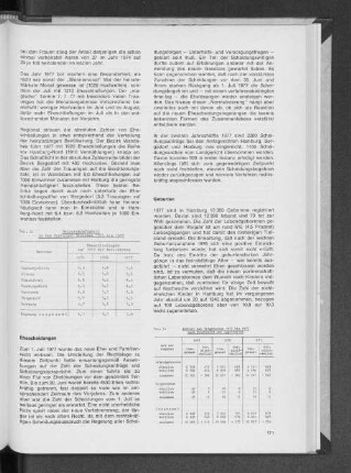 Tab. 2: Heiratshäufigkeit in den Hamburger Bezirken 1975 bis 1977