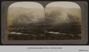 Panorama mit Fluss Kischon und Berg Karmel