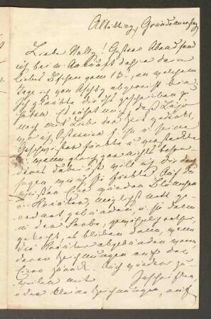 Acht Briefe von Emilie Brentano an ihre Schwiegertochter Valeska Brentano
