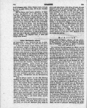 Ueber Sarracenia adunca als Insectenfalle (Linn. Transact. Vol. XII. Pars I. 1817)