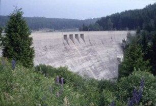 Schluchsee: Staumauer von der Straße aus