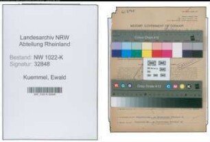 Entnazifizierung Ewald Kuemmel , geb. 02.05.1886 (Lackierer)