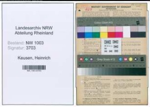 Entnazifizierung Heinrich Keusen , geb. 02.02.1891 (Arbeiter)