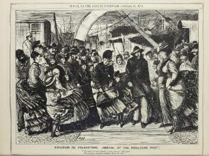 Souvenir de Folkstone. (Arrival of the Boulogne boat)