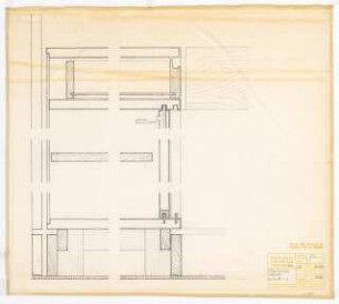 Hochschulbibliothek, Karlsruhe Neubau: Möblierung Kabine Schnitt 1-1, 1:1