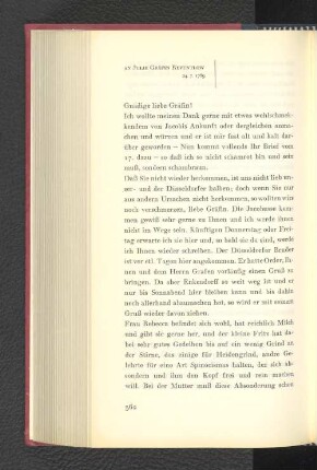 An Julie Gräfin Reventlow den 24. Juli 1789