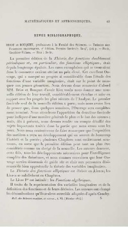 Revue Bibliographique.