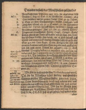 II. Gott der Herr bestimmet die zeit der Geburt/ Lebens und Todes.