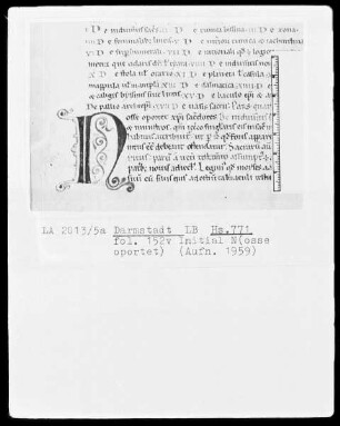 Hugo de San Victore — Initiale N(osse oportet), Folio 152verso