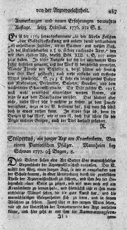 Stolpertus, ein junger Arzt am Krankenbette. T.1.