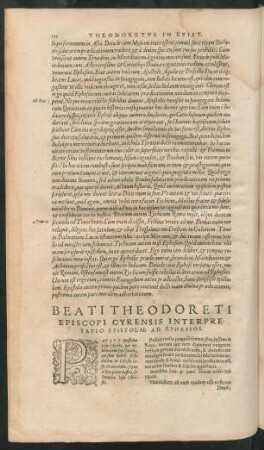 Beati Theodoreti Episcopi Cyrensis Interpretatio Epistolae Ad Ephesios.