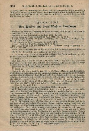 Zweiter Titel. Von Sachen und deren Rechten überhaupt.