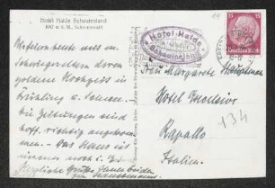 Brief von Hildegard Haussmann und Hermann Haussmann an Margarete Hauptmann