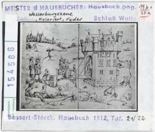 Meister des Hausbuches: Wasserburgszene