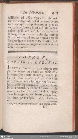 Topaze, Saphir Et Gyrasol