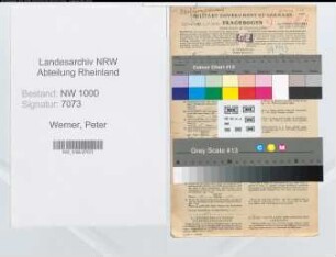 Entnazifizierung Peter Werner, geb. 26.06.1900 (Steuersekretaer)