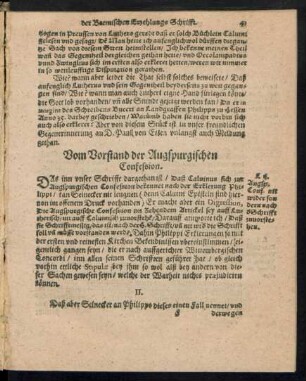 Vom Vorstand der Augspurgischen Confession.