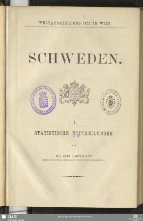 1: Statistische Mittheilungen