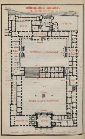 Grundriss: Königliches Schloss. Zweites Obergeschoss