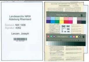 Entnazifizierung Joseph Lenzen , geb. 15.04.1883 (Kaufmaennischer Angestellter)