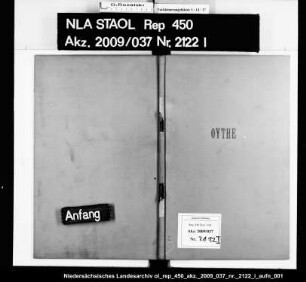 Namensverzeichnis zum Sterberegister des Standesamts Oythe~Erstregister~Band: