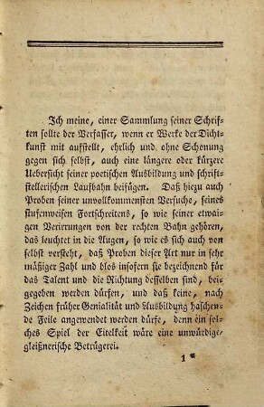Gesammelte Schriften, 1. Uebersicht meiner schriftstellerischen Laufbahn und Proben früherer Versuche