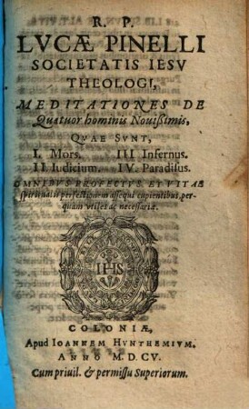 Meditationes de quatuor hominis novissimis