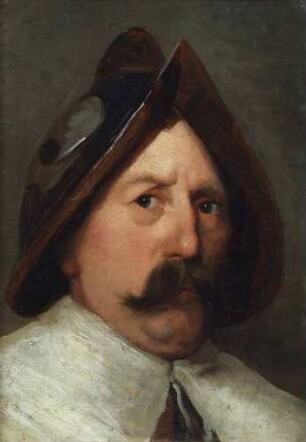Mann mit Helm