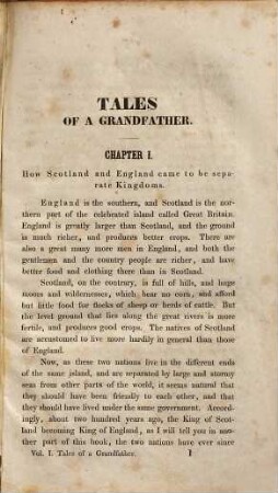 Tales of a grandfather : Taken from the history of Scotland ; complete in one volume