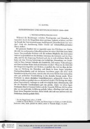 III. Kapitel - Erwartungen und Enttäuschungen 1844-1848