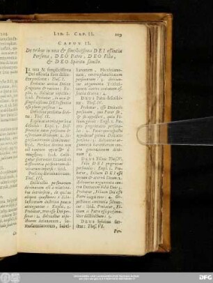 Caput II. De tribus in una & simplicissima Dei essentia Personis, Deo Patre, Deo Filio, & Deo Spiritu sancto.