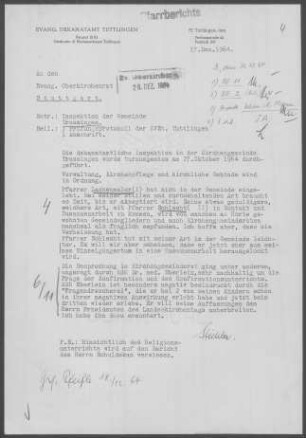 Trossingen: Inspektionsbericht 1964