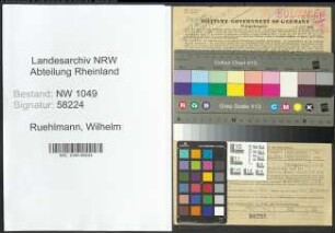 Entnazifizierung Wilhelm Ruehlmann , geb. 15.09.1909 (Referendar)